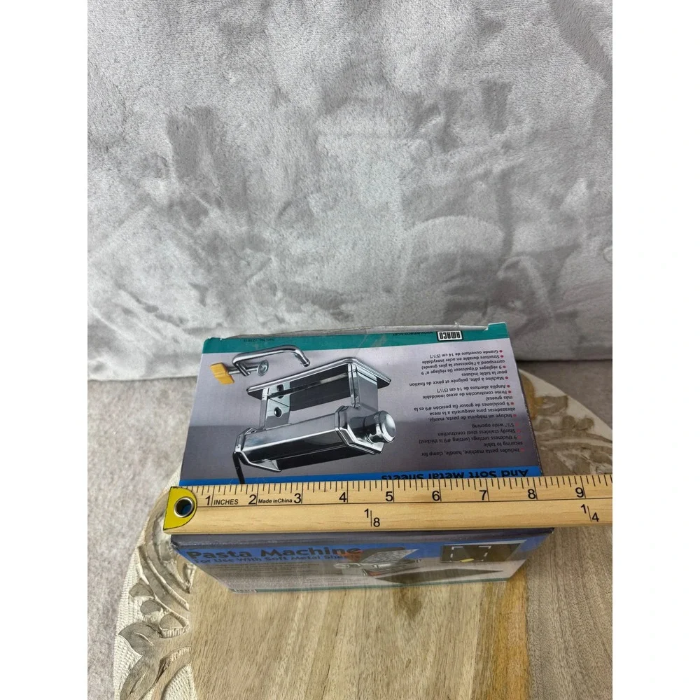 Amaco Pasta Machine 12381S for Polymer Clay and Soft Metal Sheets Silver 5.5in